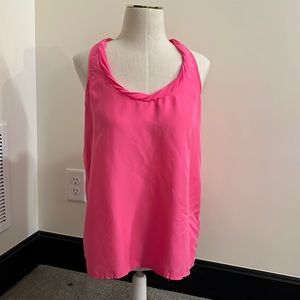 Jcrew pink silk tank